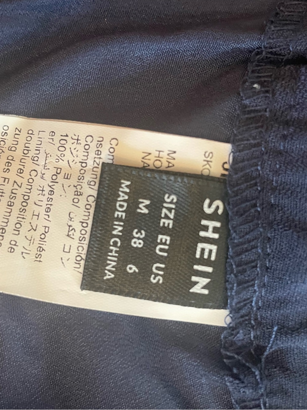 SHEIN Navy Blue Women's Scoop Neck Top